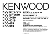Kenwood KDCMPV7019 Instruction Manual