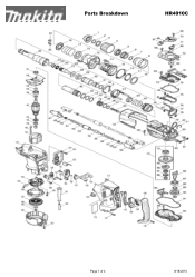 Makita HR4010C Parts Breakdown