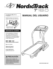 NordicTrack T18.0 Treadmill Spanish Manual