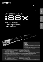 Yamaha i88X Owner's Manual
