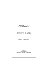 ASRock K7NF2-RAID User Manual