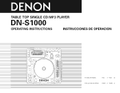 Denon S1000 Operating Instructions