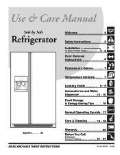 Frigidaire FRS6R5ESB Use and Care Manual