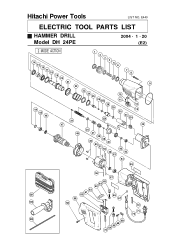Hitachi DH24PE Parts List