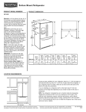 Maytag MFI2269FR Dimension Guide