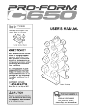 ProForm C650 English Manual
