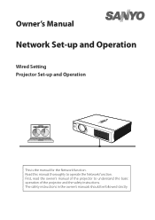 Sanyo PLC-WU3800 Owners Manual network set up
