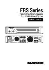 Mackie FRS-1300 Owner's Manual