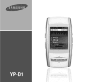 Samsung YP-D1Z User Manual