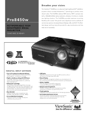 ViewSonic Pro8450w PRO8450w Datasheet Low Res