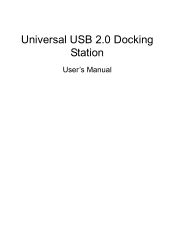 Acer Universal USB 2.0 Docking Station User Manual