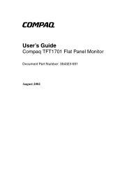 Compaq 292847-003 Compaq TFT1701 User Guide