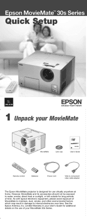 Epson MovieMate 30s Start Here