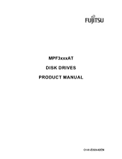 Fujitsu MPF3102AT Product Manual