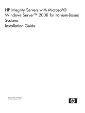 HP Integrity Superdome SX1000 Installation (Smart Setup) Guide, Windows Server 2008, v6.1