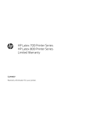 HP Latex 800 Limited Warranty