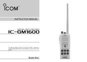 Icom IC-GM1600 Instruction Manual