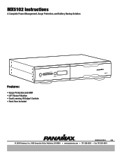 Panamax MX5102 Manual