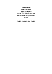 TRENDnet TEM100-56R Manual