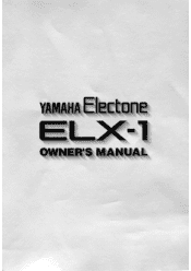 Yamaha ELX-1 Owner's Manual (image)