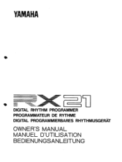 Yamaha RX21 Owner's Manual (image)
