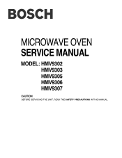Bosch HMV9302 Service Manual