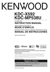 Kenwood KDC X592 Instruction Manual