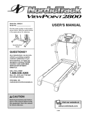NordicTrack Viewpoint 2800 Treadmill Canadian English Manual