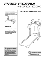 ProForm 470 Cx Treadmill Dutch Manual