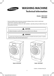 Samsung WF457ARGSWR/AA Trouble Shooting Guide User Manual Ver.1.0 (English, French, Spanish)