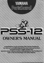 Yamaha PSS-12 Owner's Manual (image)