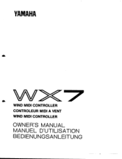 Yamaha WX7 Owner's Manual (image)