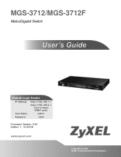 ZyXEL MGS-3712F User Guide