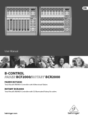 Behringer B-CONTROL FADER BCF2000 Manual