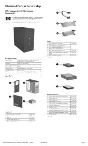 HP Dx2250 HP Compaq dx2250 Microtower Business PC - Illustrated Parts & Service Map, 1st Edition