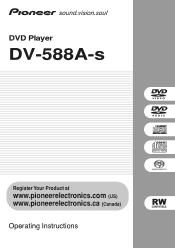Pioneer DV-588A-S Owner's Manual