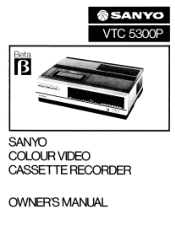Sanyo 5300 Instruction Manual, VTC 5300P