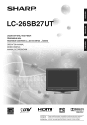 Sharp LC26SB27UT Operation Manual