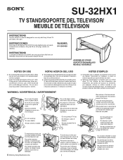Sony SU-32HX1 Instructions: TV stand  (primary manual)