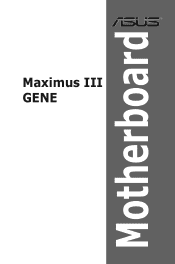 Asus MAXIMUS III GENE User Manual