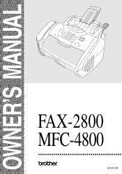 Brother International FAX 2800 Owners Manual