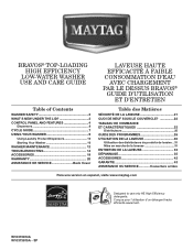 Maytag MVWB850WQ Owners Manual