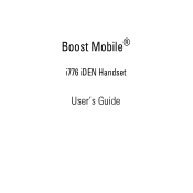 Motorola i776 User Guide - Boost