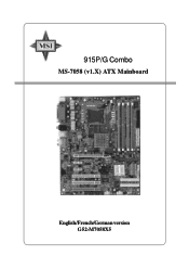 MSI 915G COMBO-FR User Manual