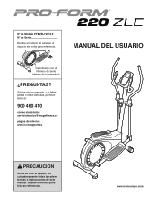 ProForm 220 Zle Elliptical Spanish Manual