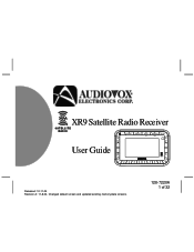 Audiovox XCS9 User Guide