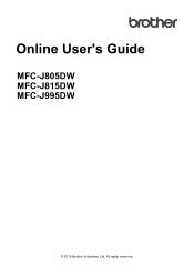 Brother International MFC-J815DW XL Online Users Guide HTML