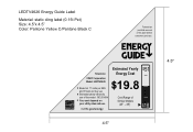 Coby LEDTV4626 Energy Guide Label