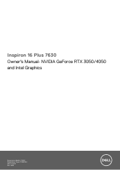Dell Inspiron 16 Plus 7630 Inspiron 16 Plus 7630 Owners Manual- NVIDIA GeForce RTX 3050/4050 and Intel Graphics