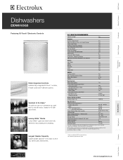 Electrolux EIDW6105GS Product Specifications Sheet (English)